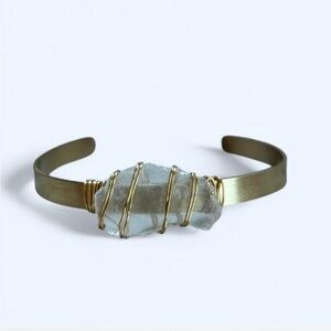 Handmade sea glass cuff & ring set